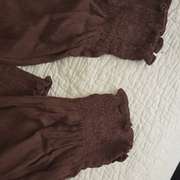 Chocolate Brown Smocked Blouse - Picture 5 of 6